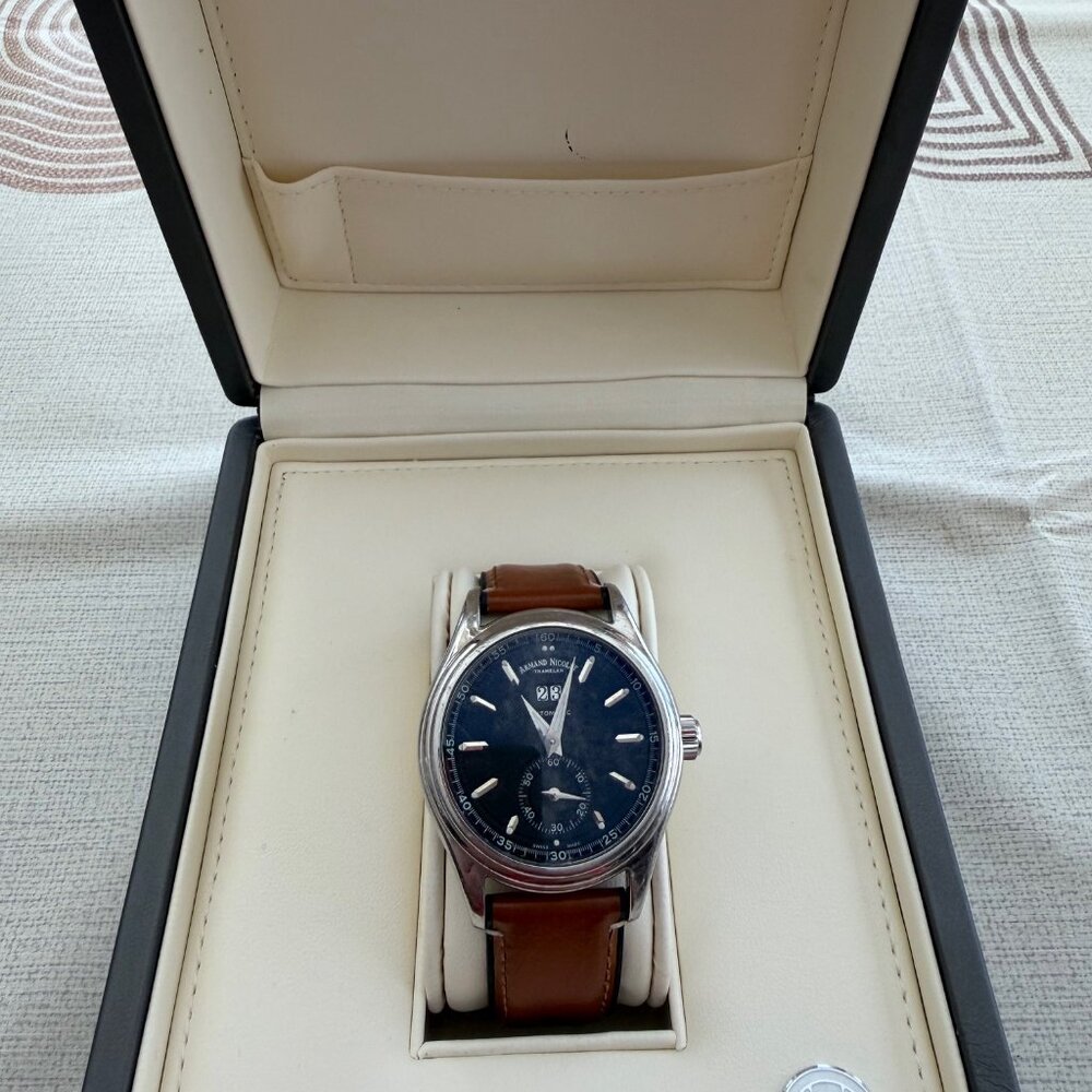 Armand Nicolet Mens Automatic Watch 9140A2-BU-P140BU2 Swiss Made - Picture 9 of 11